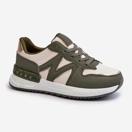 Zapatillas Deportivas De Mujer Confeccionadas En Piel Ecológica, Kaimans Verdes 1