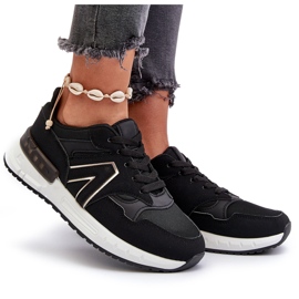 Zapatillas Deportivas de Mujer Confeccionadas en Piel Ecológica Negra Vinelli negro 8