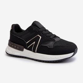 Zapatillas Deportivas de Mujer Confeccionadas en Piel Ecológica Negra Vinelli negro 1