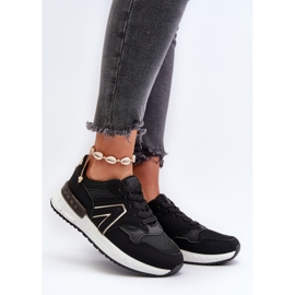 Zapatillas Deportivas de Mujer Confeccionadas en Piel Ecológica Negra Vinelli negro 2