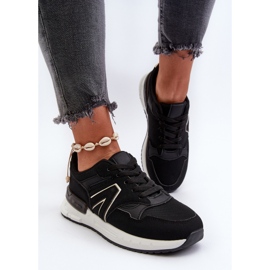 Zapatillas Deportivas de Mujer Confeccionadas en Piel Ecológica Negra Vinelli negro 4
