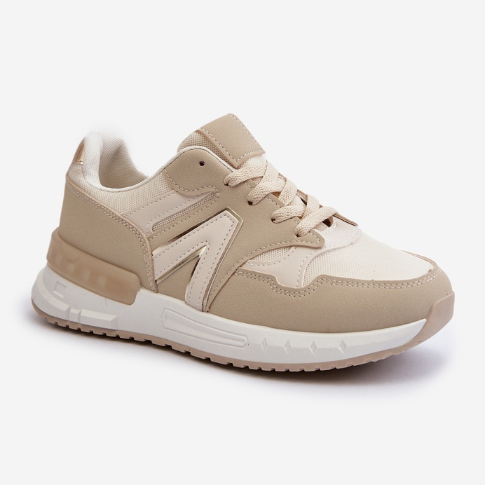 Zapatillas Deportivas De Mujer Confeccionadas En Piel Ecológica, Beige Vinelli 1 Zapatillas Deportivas De Mujer Confeccionadas En Piel Ecológica, Beige Vinelli 1