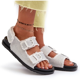 Sandalias Vaqueras Decoradas Para Mujer Blanco Irmale 9