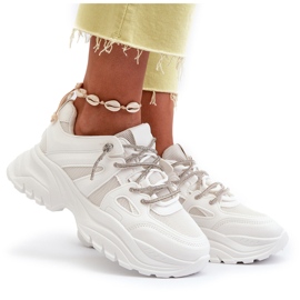 Zapatillas De Mujer Con Suela Maciza Y Cordones Decorativos Blanco Relissa 9