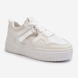 Zapatillas Deportivas De Mujer Con Plataforma Fabricadas En Piel Ecológica, Blanco Moun 1 Zapatillas Deportivas De Mujer Con Plataforma Fabricadas En Piel Ecológica, Blanco Moun 1