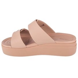 Chanclas Crocs Brooklyn Low Wedge Sandal 207431-2Q9 beige 1