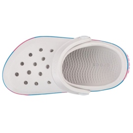 Chanclas Crocs Off Court Glitter Band Zuecos para niños 209714-1FS blanco 2