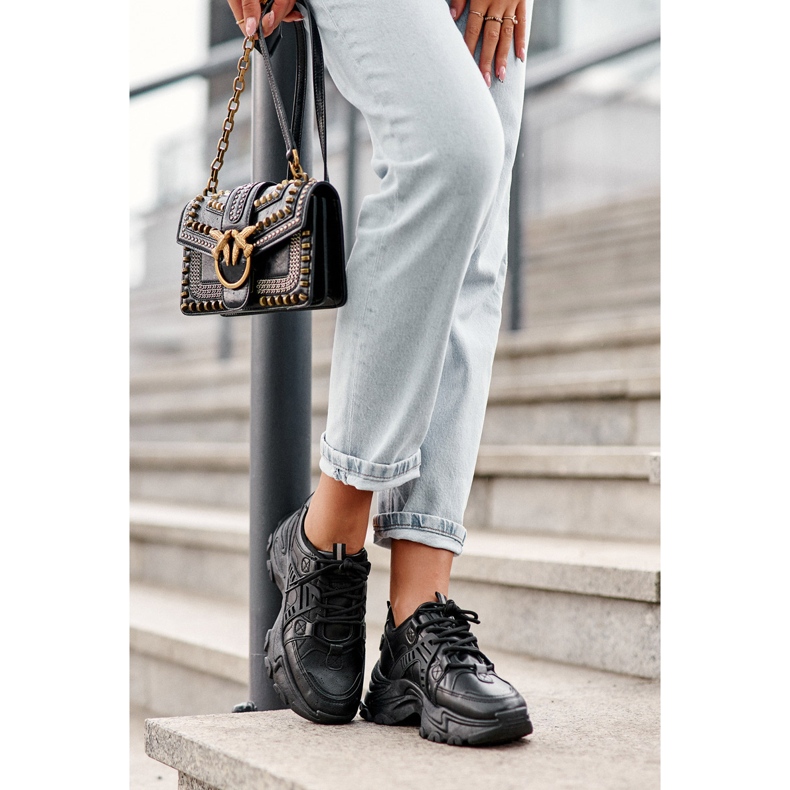 News Zapatillas Deportivas Chunky Mujer Sneakers Negro Toderus 2