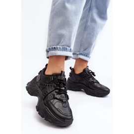 News Zapatillas Deportivas Chunky Mujer Sneakers Negro Toderus 9