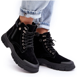 PS1 Botines Trapper de ante con aislamiento Jailina para mujer negro 11