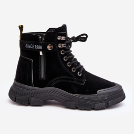PS1 Botines Trapper de ante con aislamiento Jailina para mujer negro 8