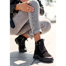 PS1 Botines Trapper de ante con aislamiento Jailina para mujer negro 5