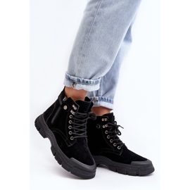 PS1 Botines Trapper de ante con aislamiento Jailina para mujer negro 9