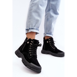 PS1 Botines Trapper de ante con aislamiento Jailina para mujer negro 10