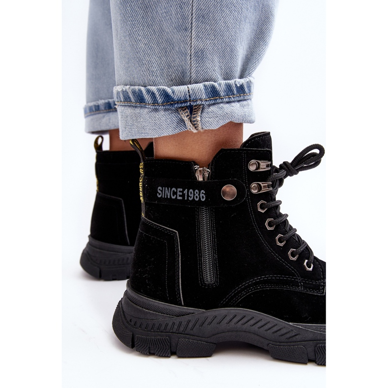 PS1 Botines Trapper de ante con aislamiento Jailina para mujer negro 1