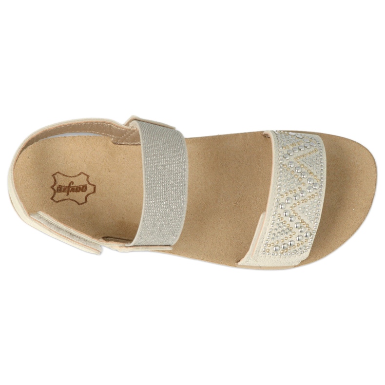 Sandalias infantil befado 068Y001 con lentejuelas blancas blanco 4