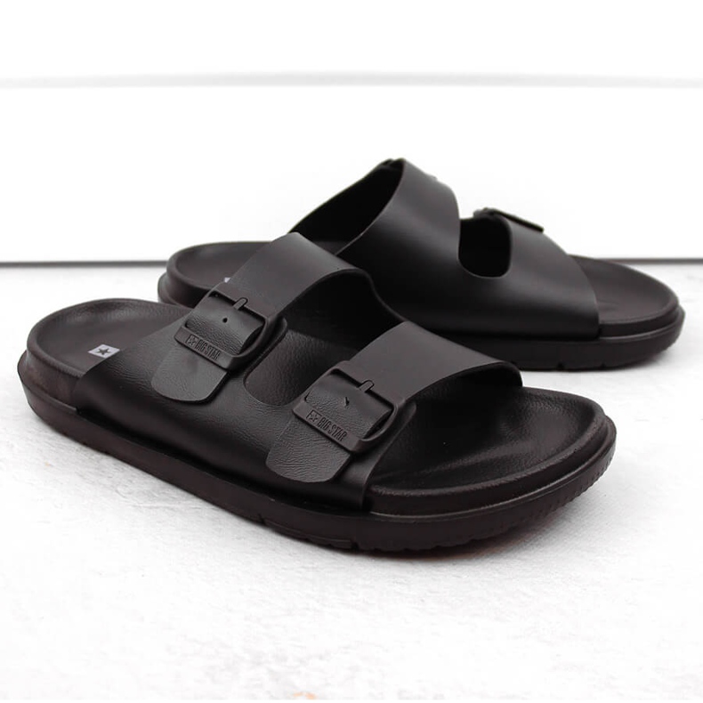Chanclas de espuma para hombre con hebillas, negro Big Star NN174597 1