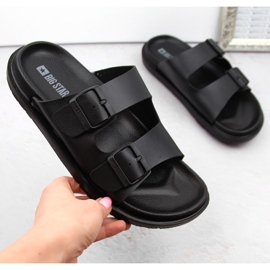 Chanclas de espuma para mujer con hebillas, negro Big Star NN274A750 1