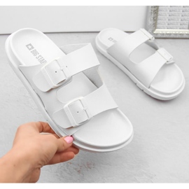 Chanclas de espuma para mujer con hebillas, blanco Big Star NN274A751 1 Chanclas de espuma para mujer con hebillas, blanco Big Star NN274A751 1