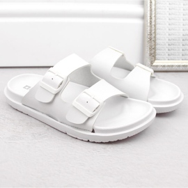 Chanclas de espuma para mujer con hebillas, blanco Big Star NN274A751 2