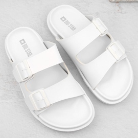 Chanclas de espuma para mujer con hebillas, blanco Big Star NN274A751 4