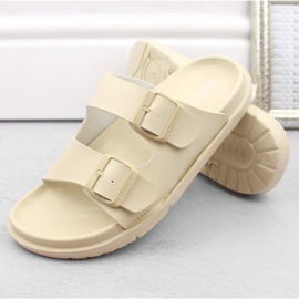 Chanclas mujer beige foam con hebillas Big Star NN274A752 3