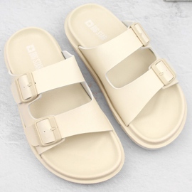 Chanclas mujer beige foam con hebillas Big Star NN274A752 4