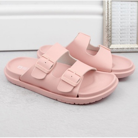 Chanclas de mujer foam con hebillas nude Big Star NN274A753 rosa 1