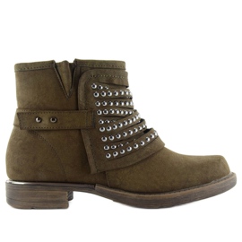 Botas estilo militar 888-2 caqui verde 3