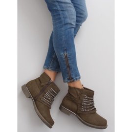 Botas estilo militar 888-2 caqui verde 5