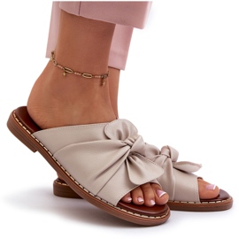 Chanclas de Mujer Tacón Plano Beige Nelvira 9