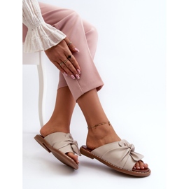Chanclas de Mujer Tacón Plano Beige Nelvira 7