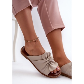 Chanclas de Mujer Tacón Plano Beige Nelvira 8