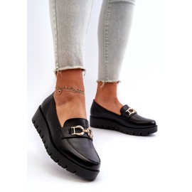 Evento Mocasines De Mujer Con Plataforma Y Adorno, Negro 1