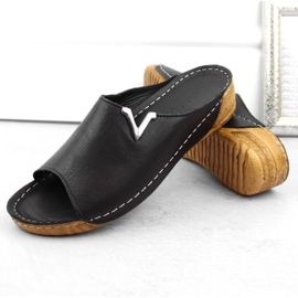 Chanclas mujer piel negra T.Sokolski L211 negro 3