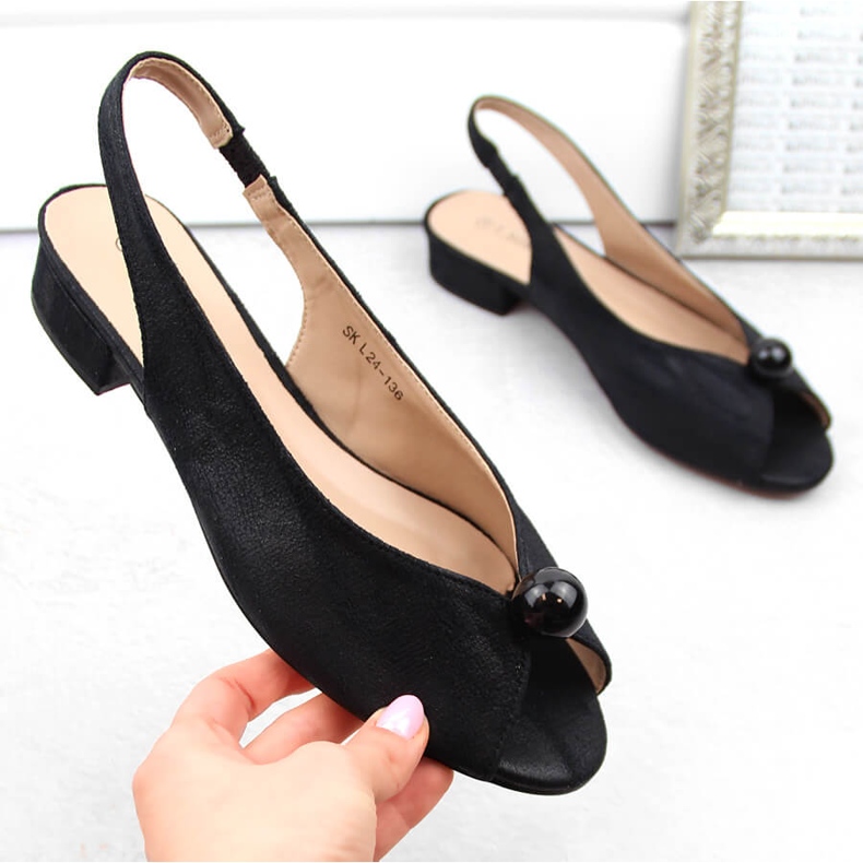 Sandalias de tacón bajo para mujer, negro, T.Sokolski 136 1