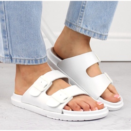 Chanclas de espuma para mujer con hebillas, blanco Big Star NN274A751 7