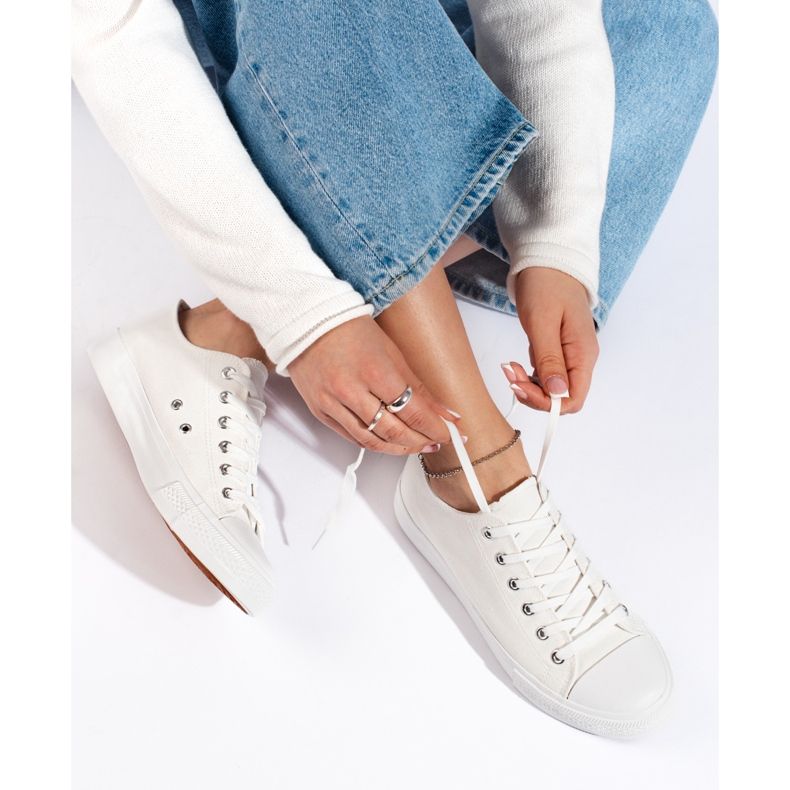 Deportivas clásicas de mujer Shelovet blancas blanco 1