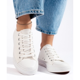 Deportivas clásicas de mujer Shelovet blancas blanco 3