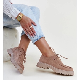 Zapatos Keiko clásicos ante beige oscuro 2