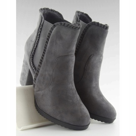 Botas de tacón con volante m269p Gris 4