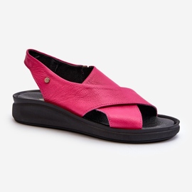 Zazoo 40392 Sandalias Mujer Piel Fucsia rosa 2