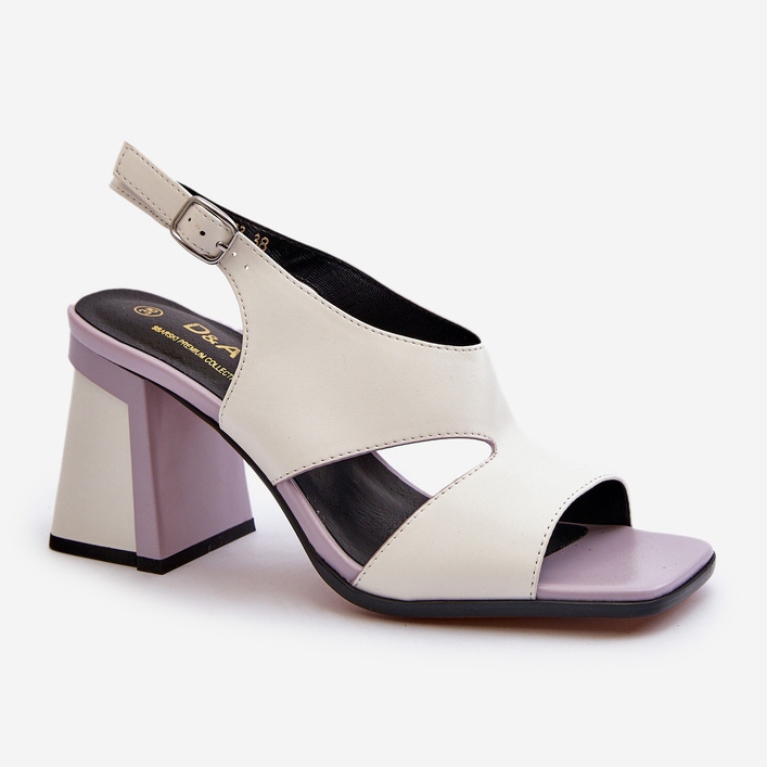 S.Barski Sandalias Tacón Alto Mujer Blanco D&amp;A MR38-153 2