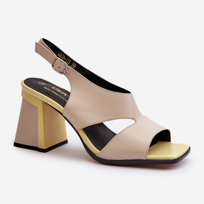 S.Barski Sandalias de Mujer con Tacón Alto Beige D&amp;A MR38-153 1