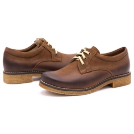ButBal Zapatos de cuero para mujeres 656b marrón 3