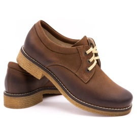 ButBal Zapatos de cuero para mujeres 656b marrón 2