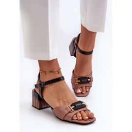 Vinceza Elegantes sandalias de tacón alto en bloque Natissa de mujer de color rosa rosado 5