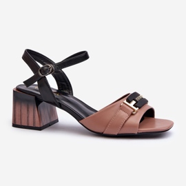 Vinceza Elegantes sandalias de tacón alto en bloque Natissa de mujer de color rosa rosado 2