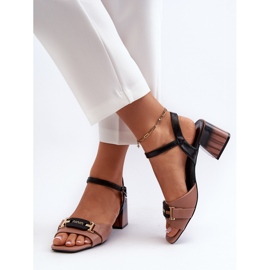 Vinceza Elegantes sandalias de tacón alto en bloque Natissa de mujer de color rosa rosado 6
