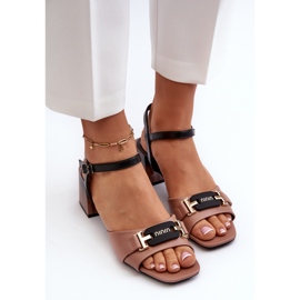 Vinceza Elegantes sandalias de tacón alto en bloque Natissa de mujer de color rosa rosado 7